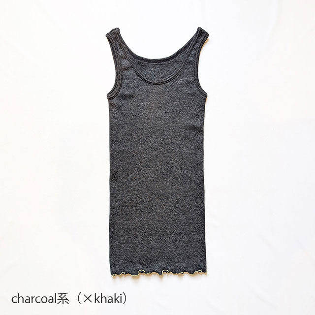 merino wool タンクトップ off系（×khaki） ONE