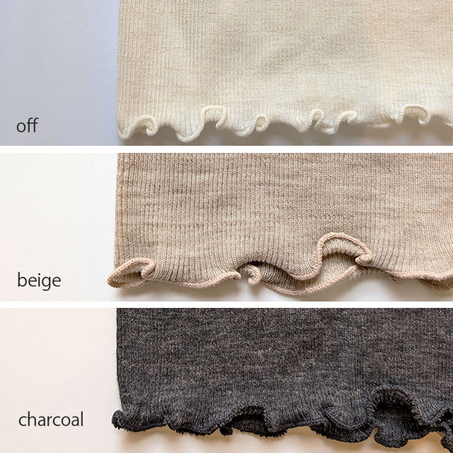 merino wool タンクトップ off系（×khaki） ONE
