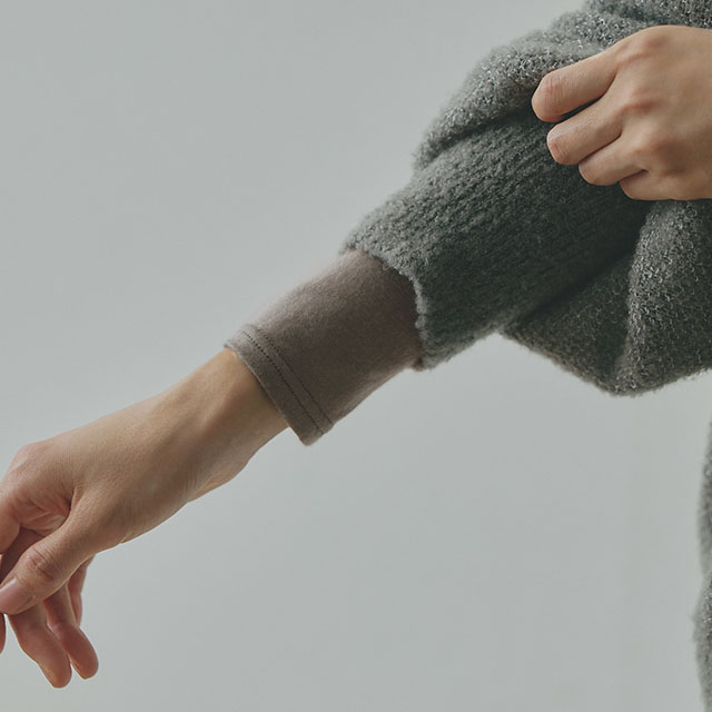 やわらウールのインナー　クルーネック