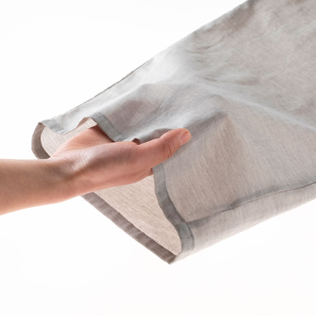 すずやか綿の重ね着ワイドパンツ