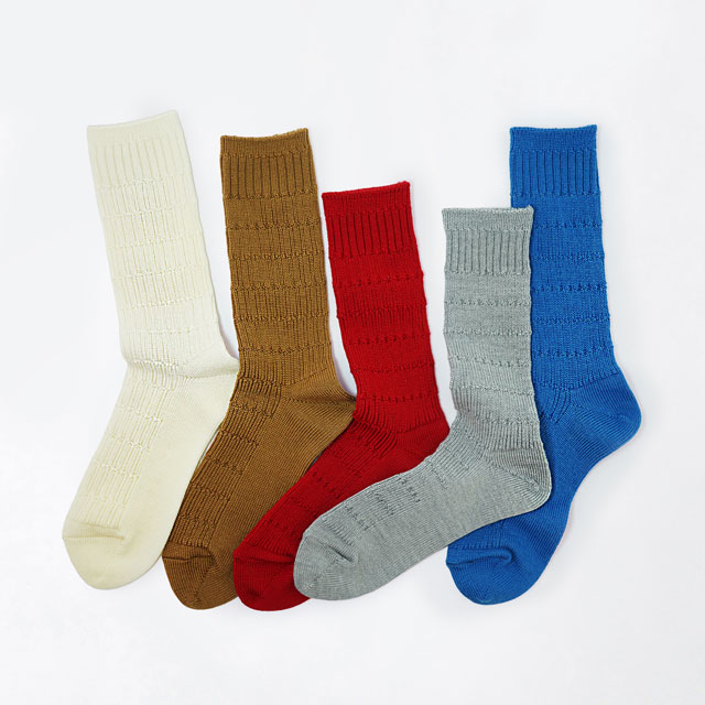 SOCKS HOOH　ウォッシャブルファインウール　ブルーＳサイズ(22-24cm)