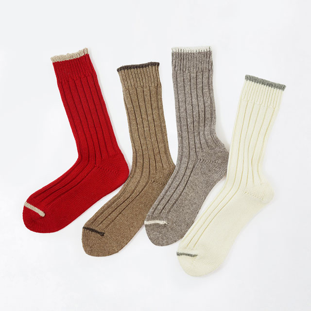 SOCKS HORN　ウォッシャブルウール　レッドＳサイズ(22-24cm)