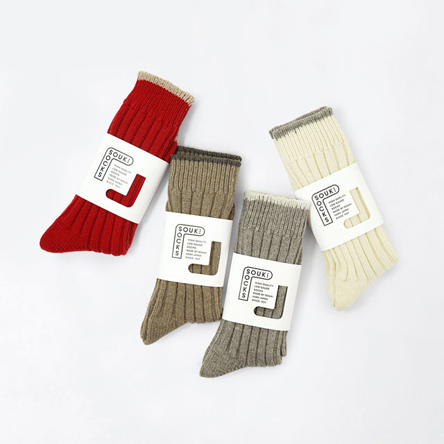 SOCKS HORN　ウォッシャブルウール　レッドＳサイズ(22-24cm)