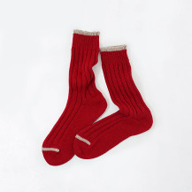 SOCKS HORN　ウォッシャブルウール　レッドＭサイズ(25-27cm)