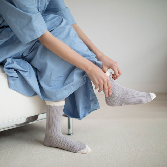 RIB　　STITCH　SOCKS ブルーベリー フリー