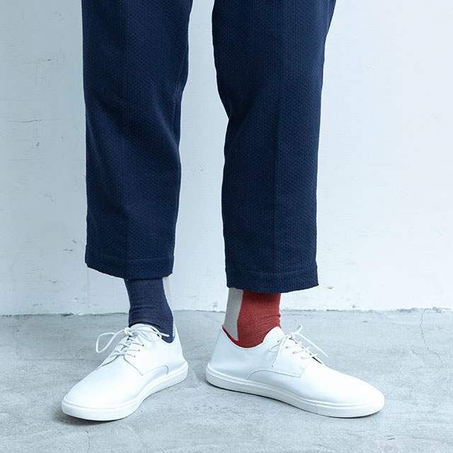 片足ずつのくつした　ボーダー【お求めやすくなりました】