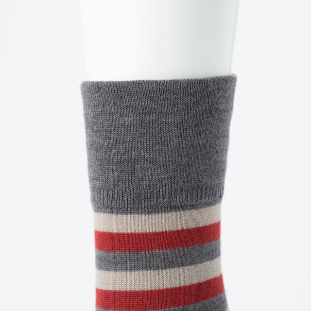 片足ずつのくつした　ボーダー【お求めやすくなりました】