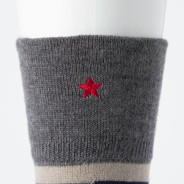 片足ずつのくつした　ボーダー【お求めやすくなりました】