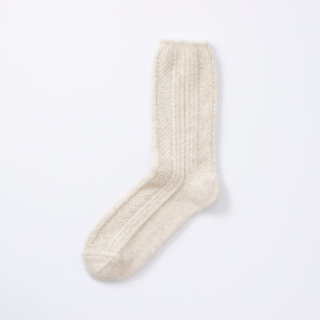 ウールフォックスの模様編みくつした