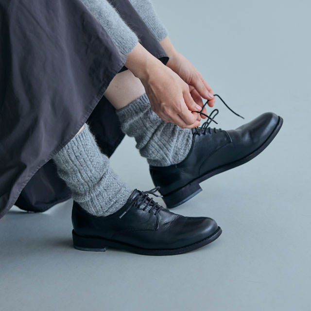 ウールフォックスの模様編みくつした