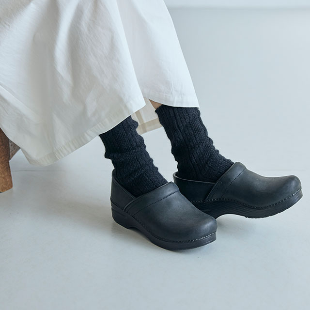 ウールフォックスの模様編みくつした