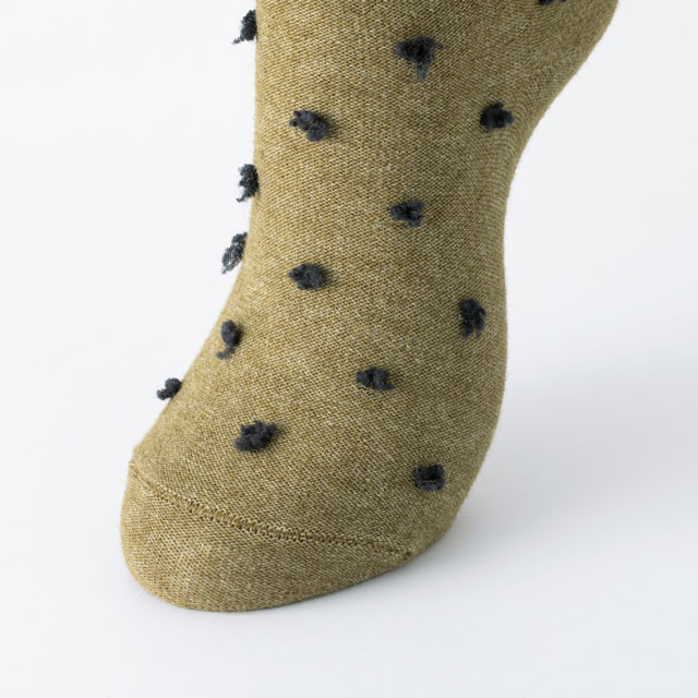 アンゴラ混の裏表編みくつした