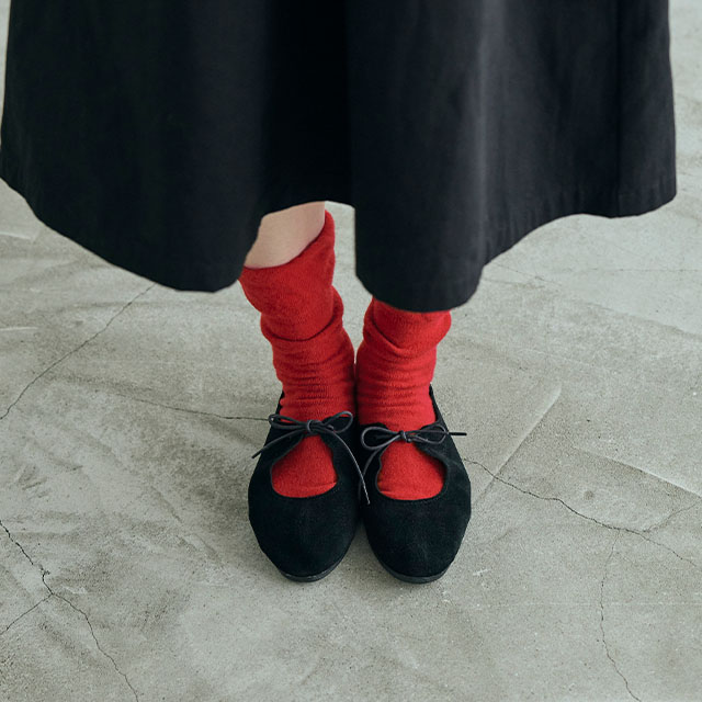 しめつけないくつしたウールクルー