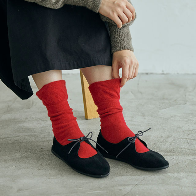 しめつけないくつしたウールクルー