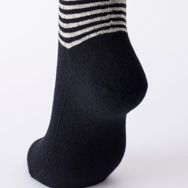 しめつけないくつしたウールborderクルー