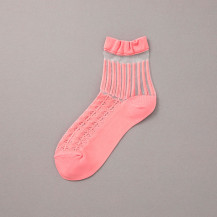 靴下　透かし編み