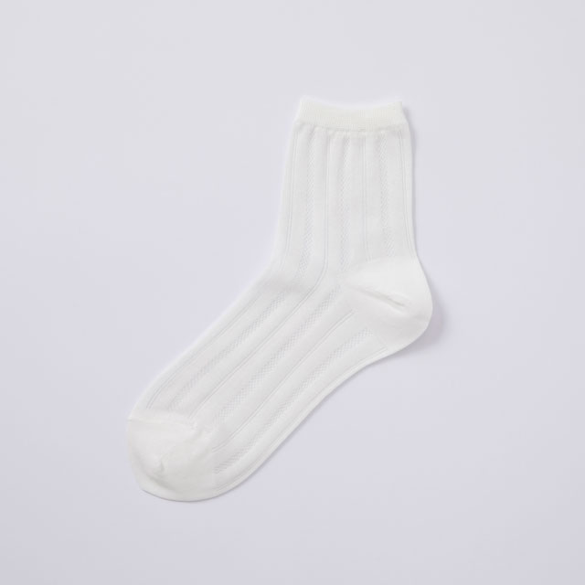 靴下　透かし編み