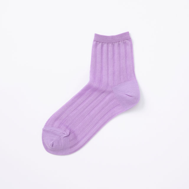 靴下　透かし編み