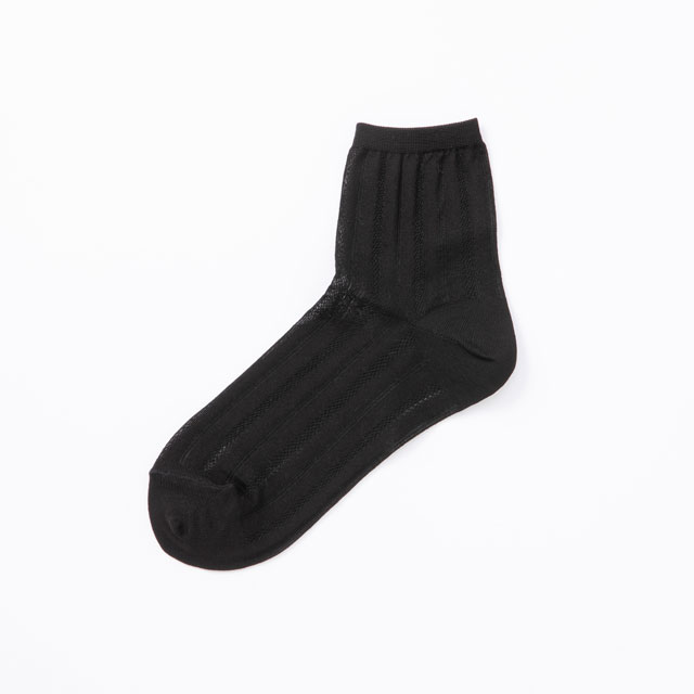 靴下　透かし編み