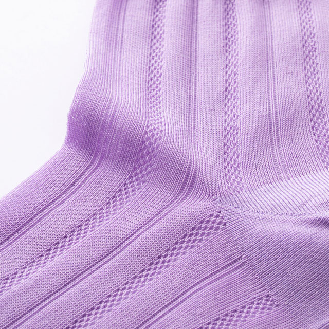 靴下　透かし編み