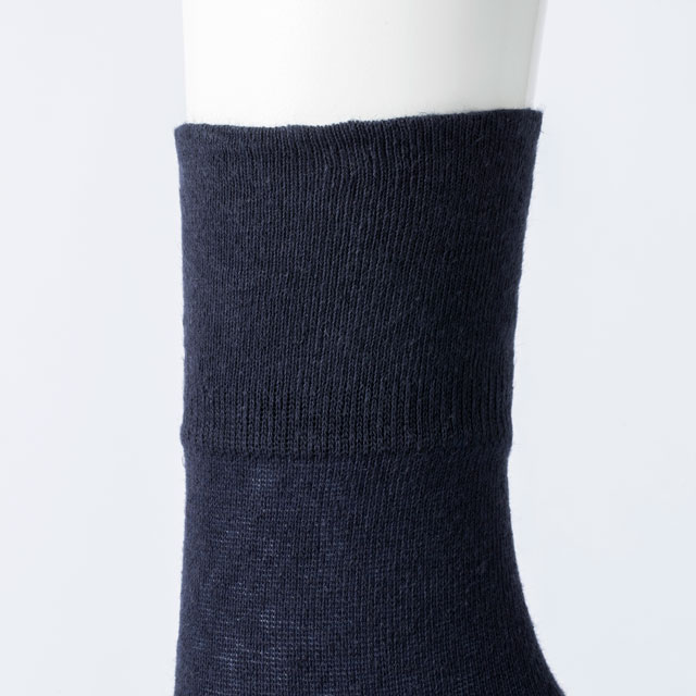 しめつけない靴下　綿麻