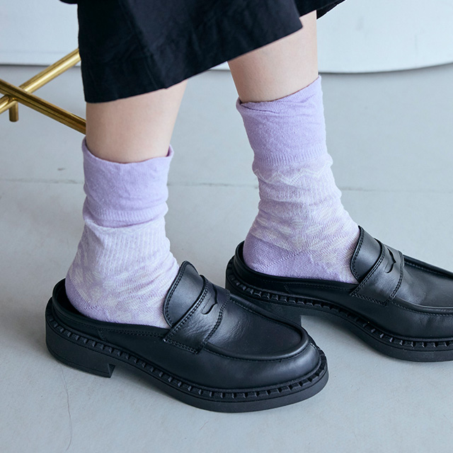 しめつけない靴下　綿麻