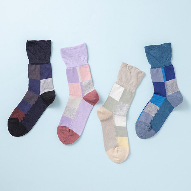 しめつけない靴下　綿麻