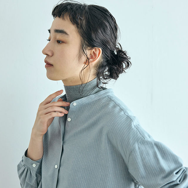 着けるタートルネックオーガニック綿