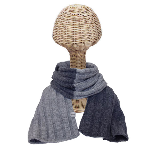 LONG SCARF　unisex charcoalgrey adult