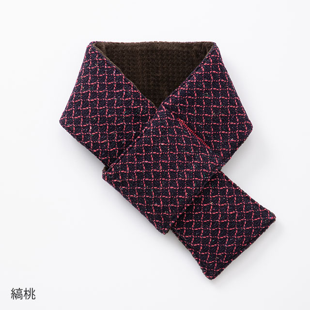 ラッセル編み	縞桃