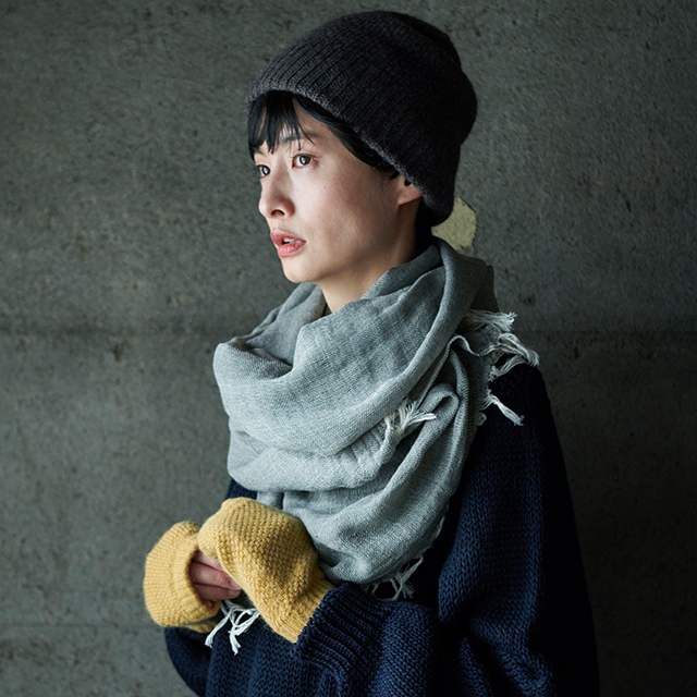 鹿の子編みのニット帽