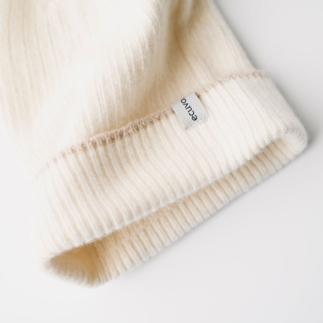 ニット帽 natural　white FREE