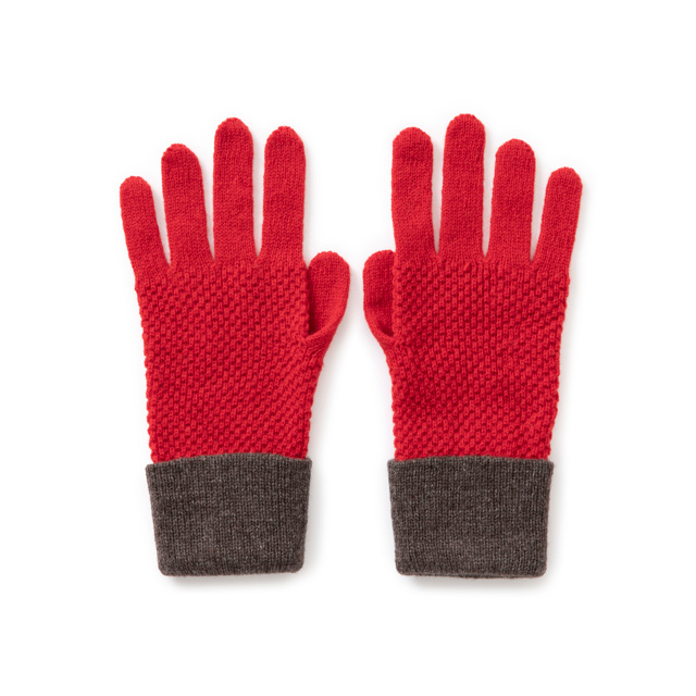鹿の子編みの手袋