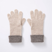 鹿の子編みの洗える手袋