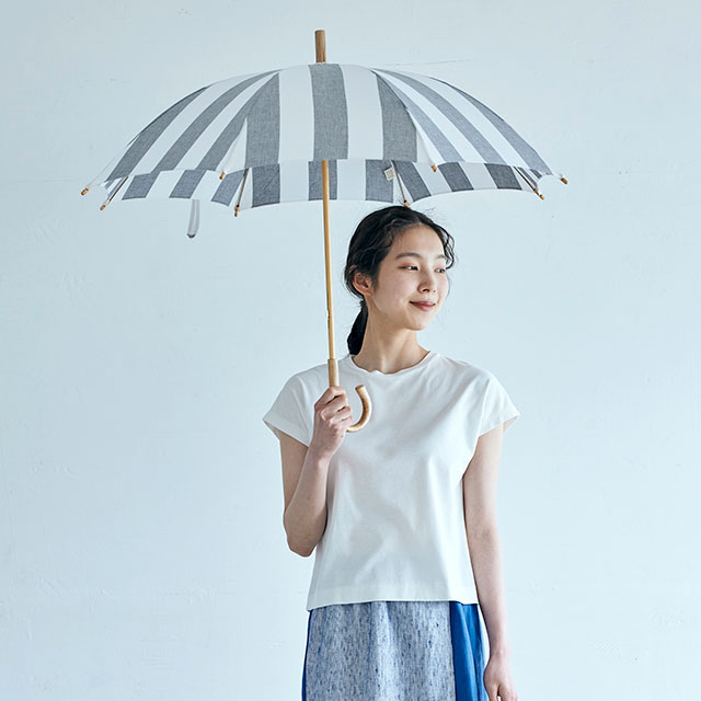 晴雨兼用」綿麻しましま長傘｜服飾品｜中川政七商店 公式サイト