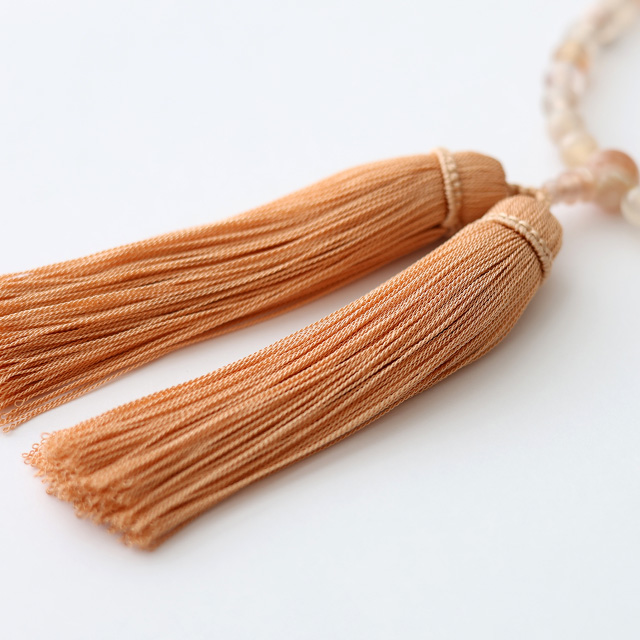 【WEB限定】ひいらぎ　念珠　女性用　桜瑪瑙/房 洒落柿