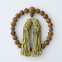 【WEB限定】ひいらぎ　念珠　男性用　鉄刀木/房 青朽葉