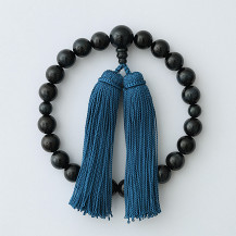 【WEB限定】ひいらぎ　念珠　男性用　青虎目石/房 瑠璃紺