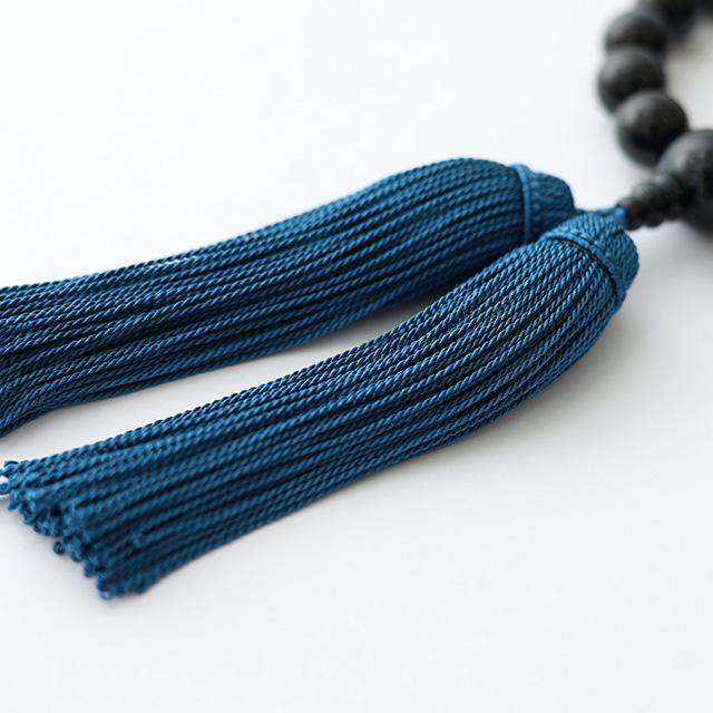 【WEB限定】ひいらぎ　念珠　男性用　青虎目石/房 瑠璃紺