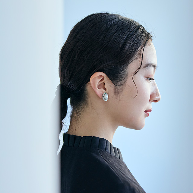 【WEB限定】taｍas　呼吸/White　イヤリング