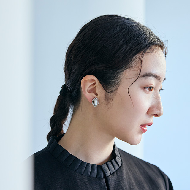 【WEB限定】taｍas　呼吸/White　イヤリング