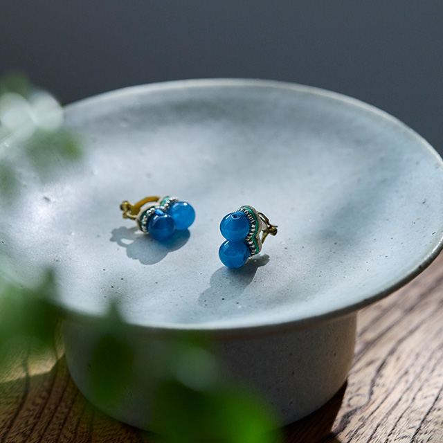 【WEB限定】tamas このごろ/Cobalt イヤリング