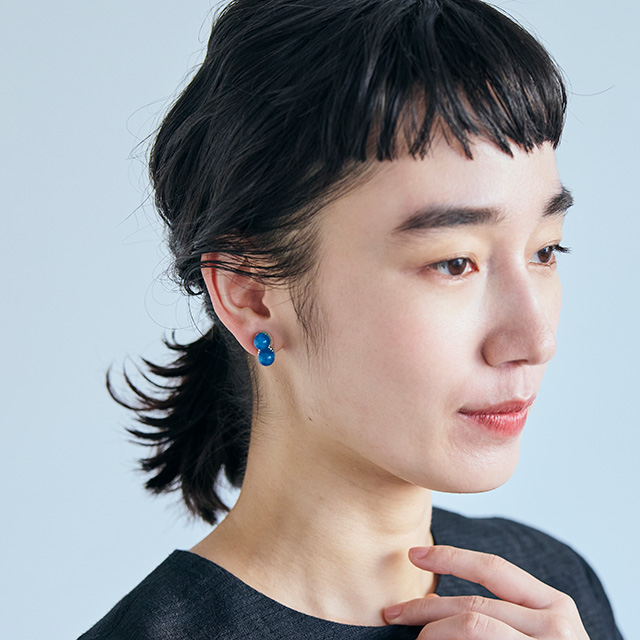 【WEB限定】tamas このごろ/Cobalt イヤリング