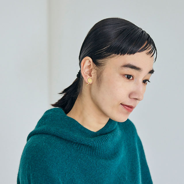 加賀水引　ac0414　スタッド花　イヤリング