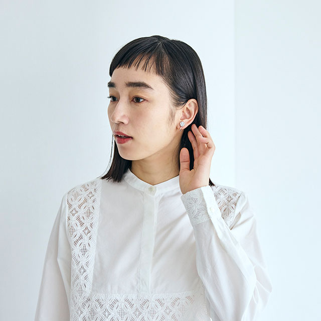 加賀水引　ac0414　スタッド花　イヤリング