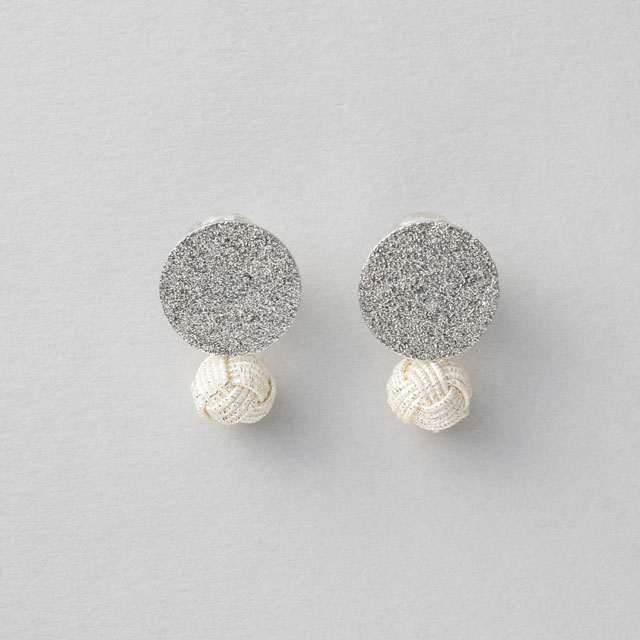 加賀水引　ac0312　あわじ玉プレートプラス　イヤリング