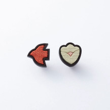 草木染めの木目込みアクセサリー　イヤリング