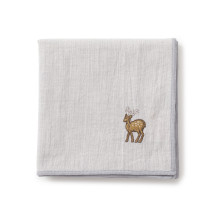 鹿の刺繍ハンカチ