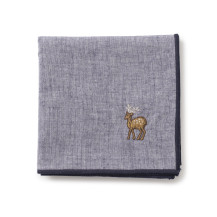 鹿の刺繍ハンカチ
