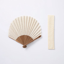ホタテ形扇子　ローンレース